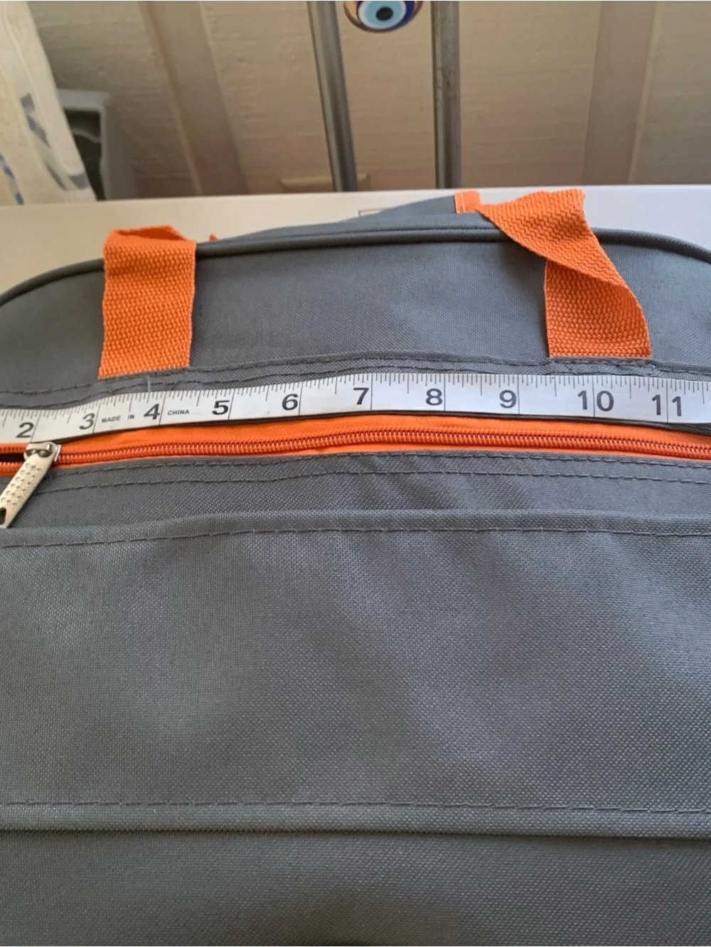 NWT ROCKLAND Charcoal Gray & Orange Soft side Carry On Travel Tote Bag